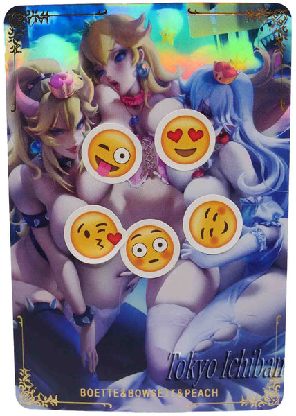 Sexy Card Mario Peach & Bowsette & Booette Limited Edition