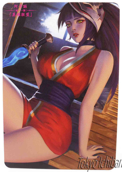 Card League of Legends Akali Blood Moon