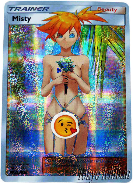 sexy misty pokemon card flowers