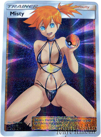 sexy misty bikini pokemon card
