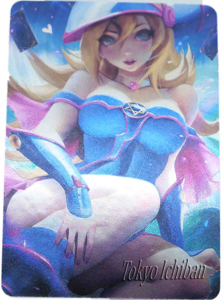 Yugioh Sexy Trading Card Black Magician Girl metallic effects