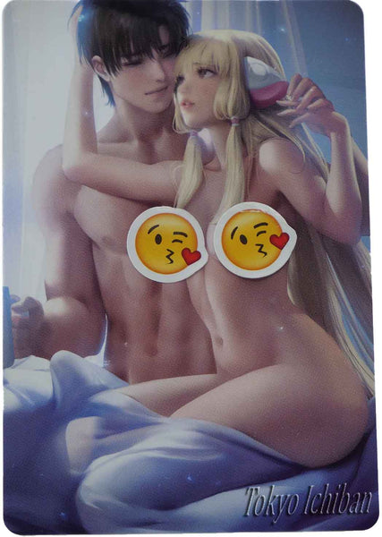 Clamp Chobits Sexy Trading Card Hideki & Chii metallic effects double-sided