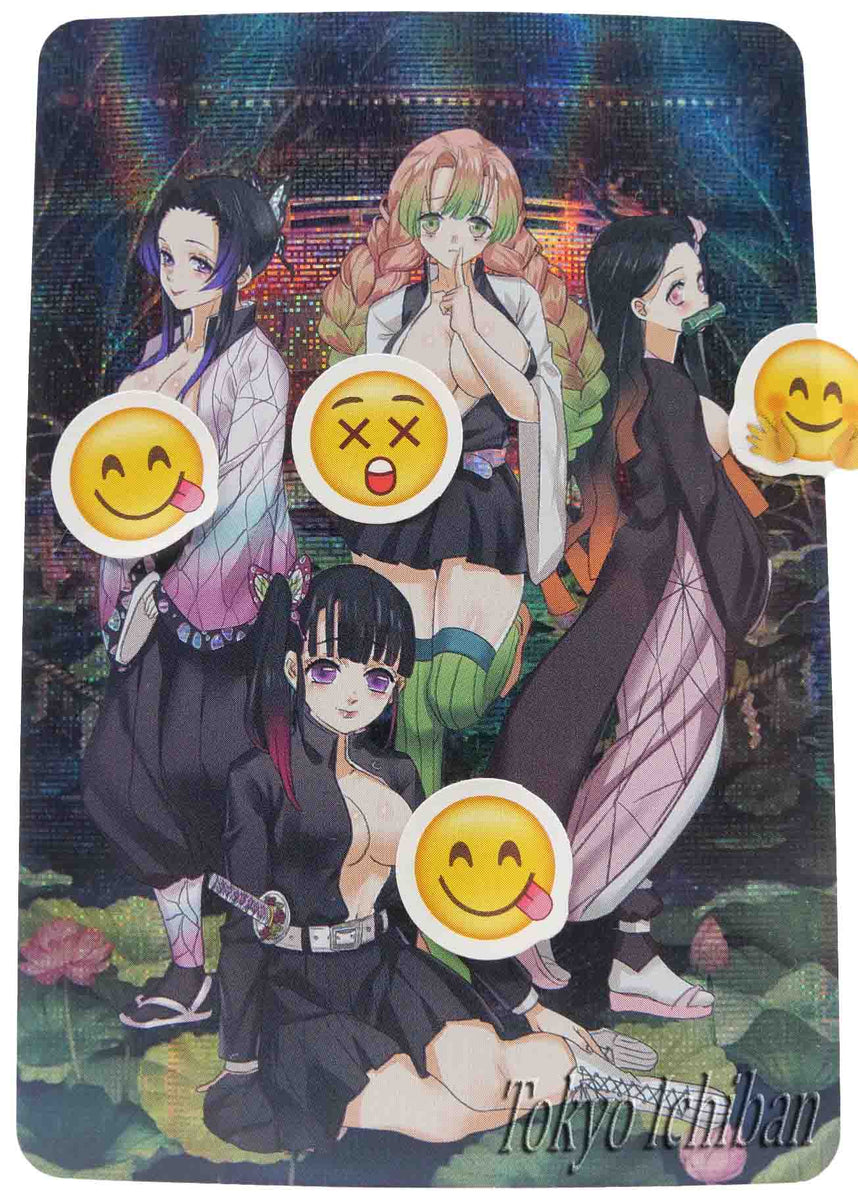 Demon Slayer Sexy Card Kocho Shinobu & Mitsuri Kanroji & Nezuko Kamado &  Kanao Tsuyuri