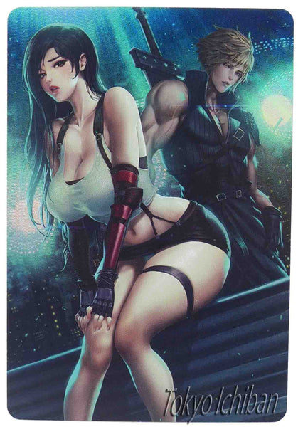 sexy card acg beauty 1 final fantasy 7 tifa lockhart cloud strife