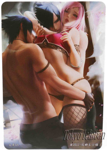 naruto card sakura & sasuke 3/9