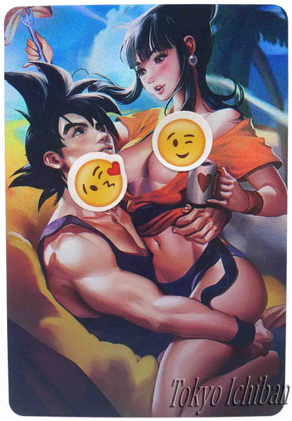 dragon ball z sexy card goku with chichi 1/9