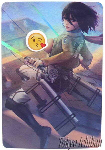 attack on titan sexy card mikasa ackerman 1/9