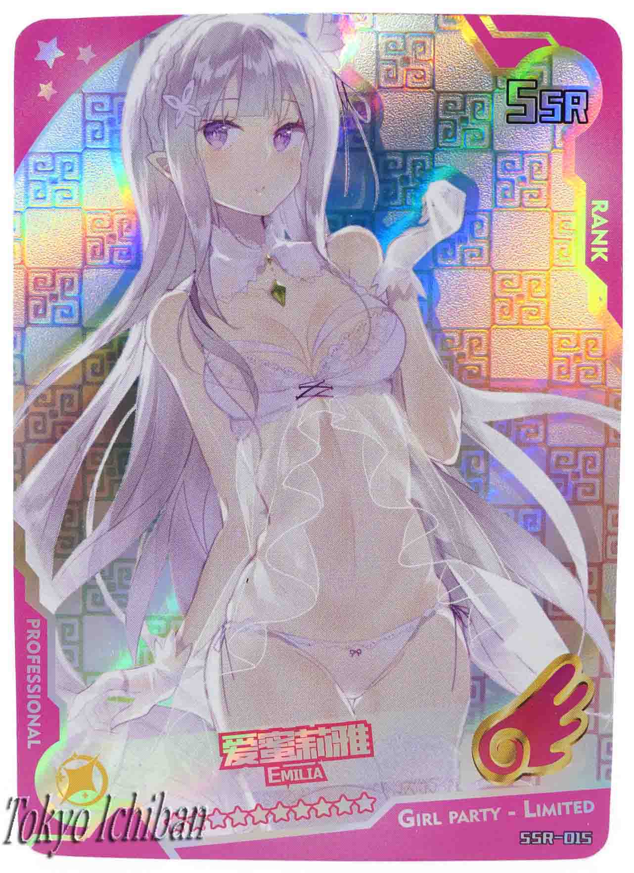 リゼロ エミリア セクシー ドレス　　　　サイン箔押し キラカード Sexy Card Re:Zero Emilia Edition Limited SSR-015 – Tokyo Ichiban