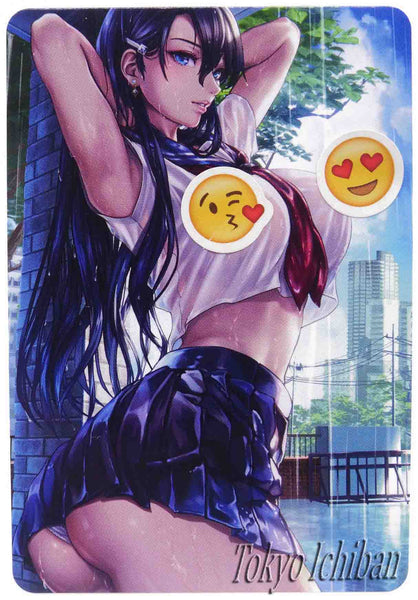 Sexy Card Pinup Wet Girl