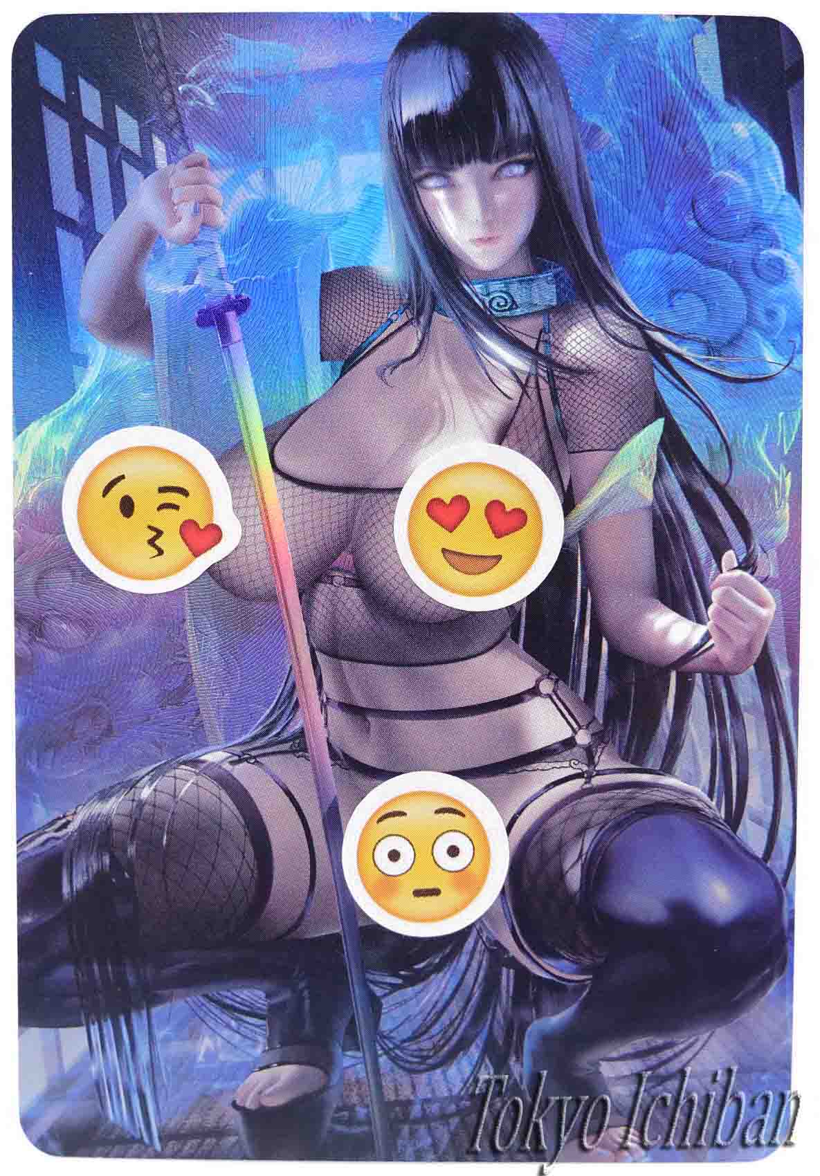 Naruto Shippuden Doujin Naked Sexy Hentai Hinata with Katana (explicit card)