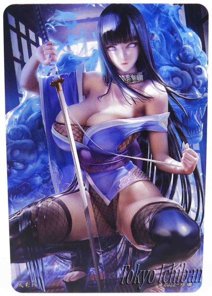 Naruto Shippuden Doujin Naked Sexy Hentai Hinata with Katana (explicit card)