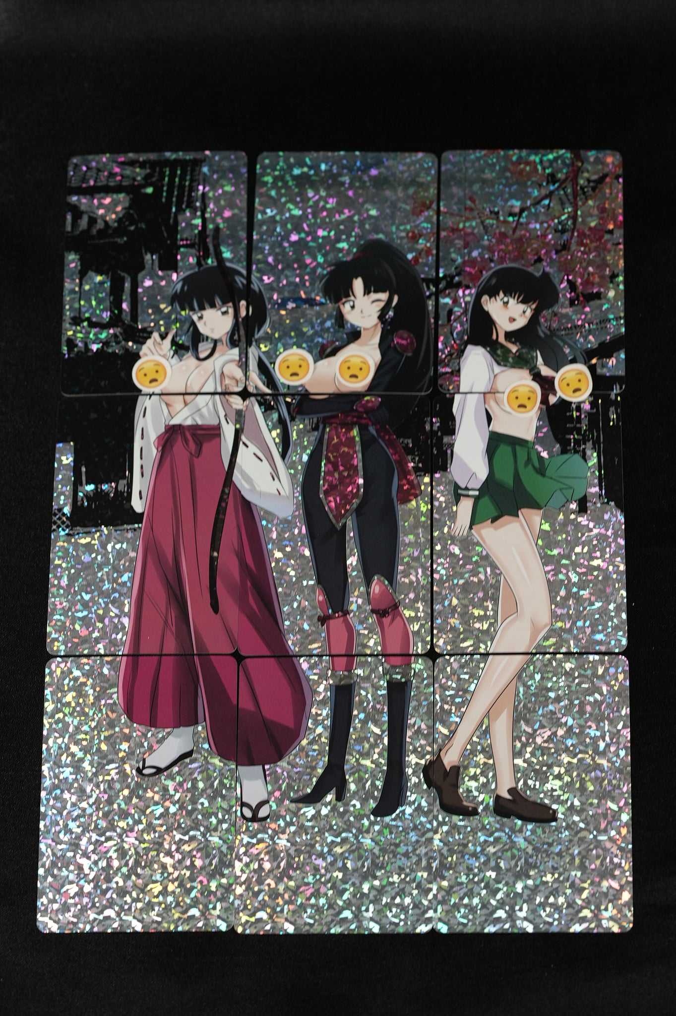 Inuyasha Puzzle Cards Kikyo, Setsuna & Kagome Higurashi