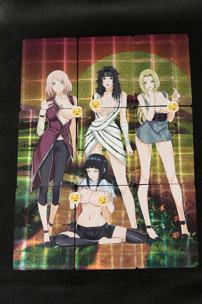 Naruto Puzzle Cards Sakura, Hinata, Tsunade & Kurenai Yuhi