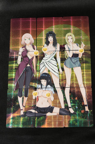 Naruto Puzzle Cards Sakura, Hinata, Tsunade & Kurenai Yuhi