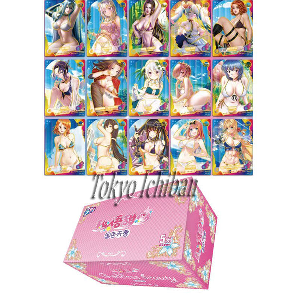 Premium Display of 100 Sexy Cards Japanese Anime Girls The Story of Bijo Pink Princess