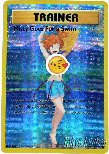 pokemon misty goes for a swim card