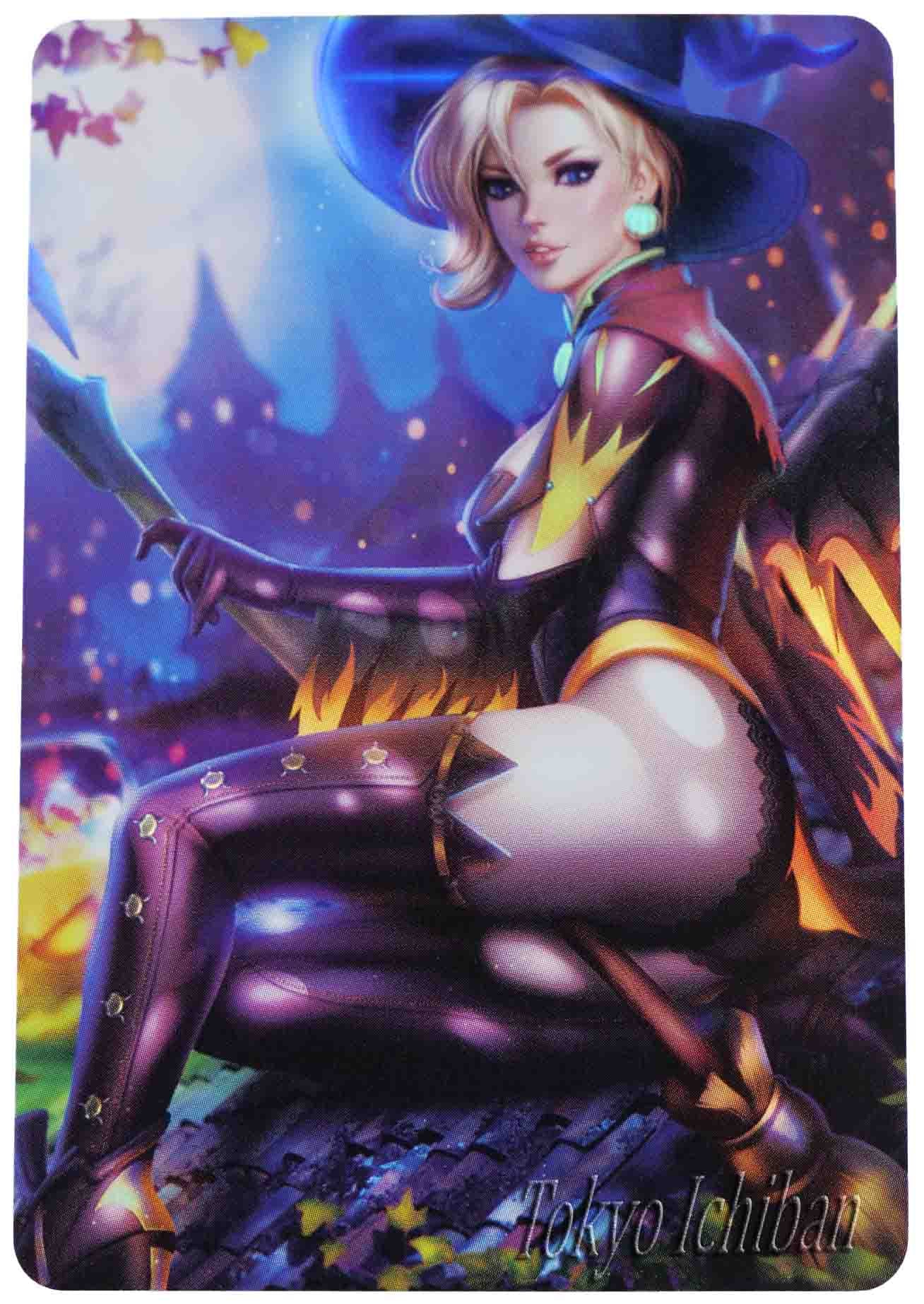 Overwatch Sexy Card Mercy Halloween Witch ACG Edition