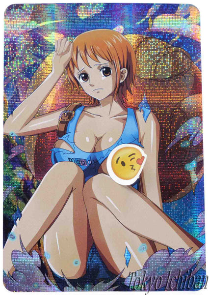 sexy card one piece adventure nami beach