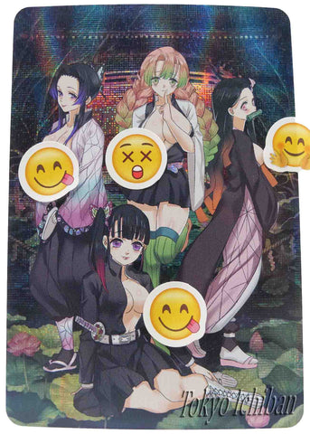 Demon Slayer Sexy Card Kocho Shinobu & Mitsuri Kanroji & Nezuko Kamado & Kanao Tsuyuri