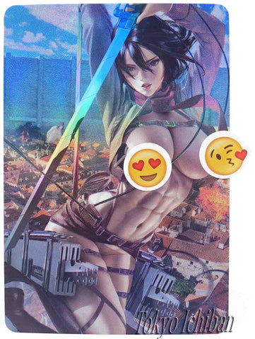 attack on titan sexy card mikasa ackerman 2/9