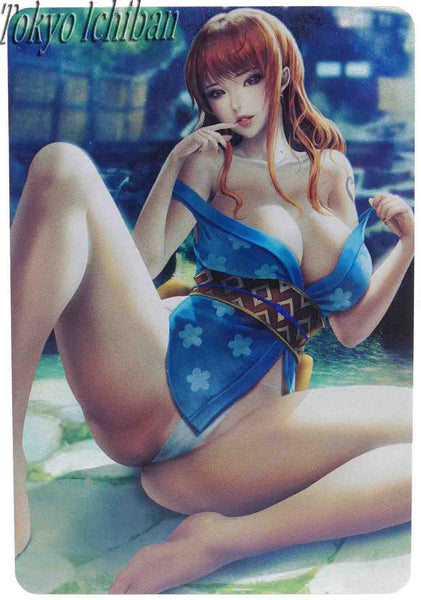 sexy card acg embossed one piece nami chinese dress