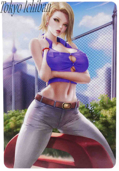 card acg embossed dragon ball z android c18