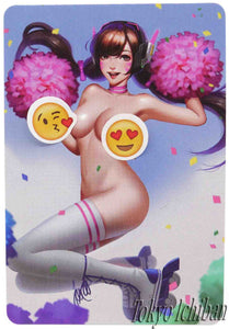 sexy card overwatch dva cheerleader