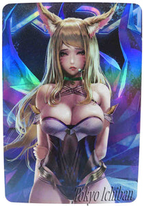 League Of Legends Sexy Card KDA Ahri Metallic Effects #2