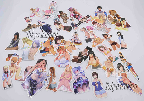 Pack of 100 Hentai Doujin Stickers from Japanese Anime Girls