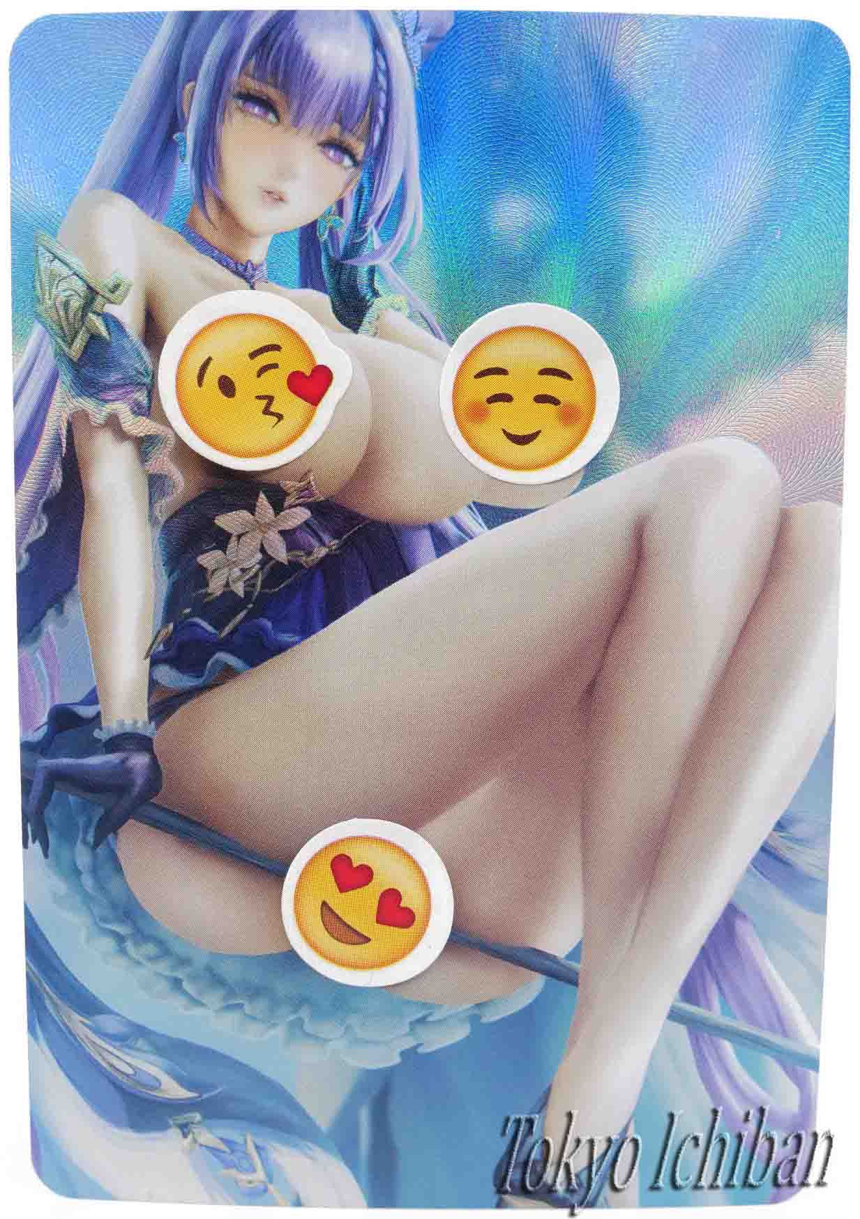 Genshin Impact Keqing Sexy Card Waifu Metallic Effects